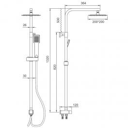 Душевая стойка Ledeme L72400-1