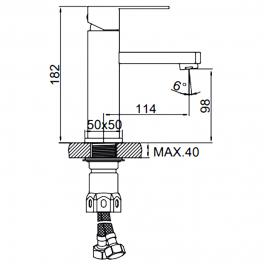 Смеситель для раковины Ledeme L71033B