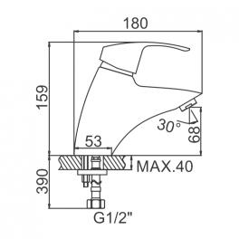 Смеситель для раковины Ledeme L1005