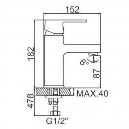 Смеситель для раковины Ledeme L1055