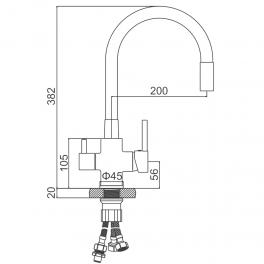 Смеситель для кухни Ledeme L74255D-12