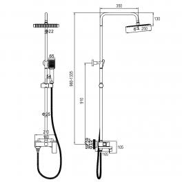 Душевая стойка Ledeme L72425B-1
