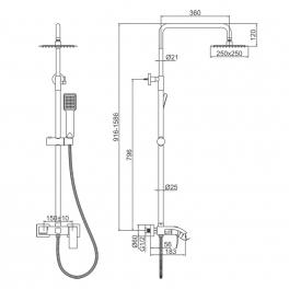 Душевая стойка Ledeme L72417