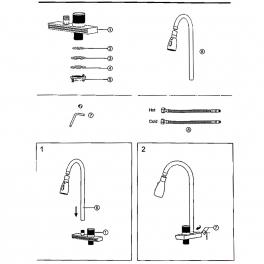 Смеситель для кухни Ledeme L74198B