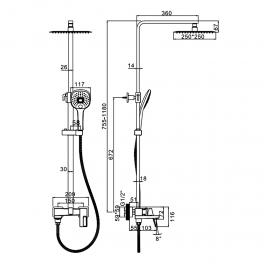 Душевая стойка Ledeme L2492G