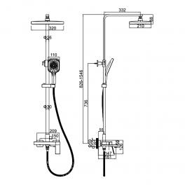 Душевая стойка Ledeme L2494D