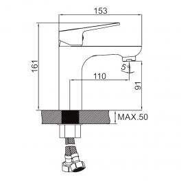 Смеситель для раковины Ledeme L1082