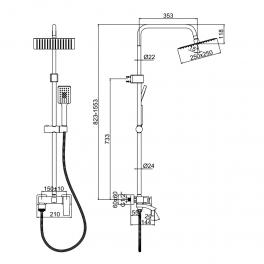 Смеситель для ванны Ledeme L2478Y