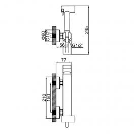 Смеситель с гигиеническим душем Ledeme L5285D