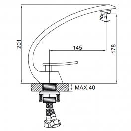 Смеситель для раковины Ledeme L1055B-24