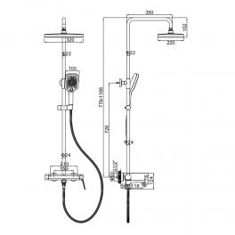 Душевая стойка Ledeme L2485D