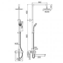 Душевая стойка Ledeme L72403-1