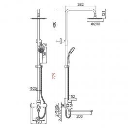 Душевая стойка Ledeme L72403-1