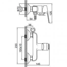 Смеситель для душа Ledeme L5249