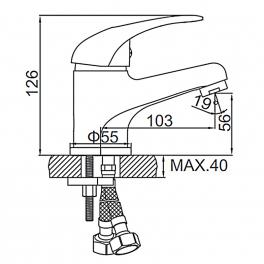Смеситель для раковины Ledeme L1002-B