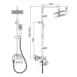 Душевая стойка Ledeme L2478D