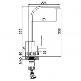 Смеситель для кухни Ledeme L74017