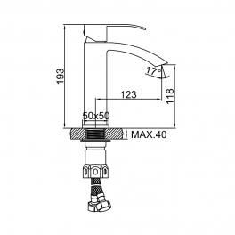 Смеситель для раковины Ledeme L71017B