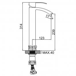 Смеситель для раковины Ledeme L71117B