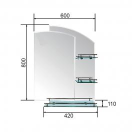 Зеркало Ledeme L647 бесцветное