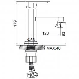 Смеситель для раковины Ledeme L1033B
