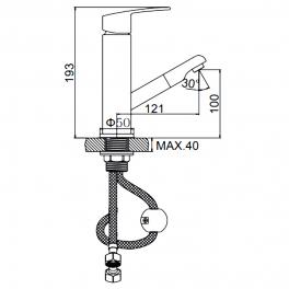 Смеситель для раковины Ledeme L1055-18