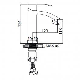 Смеситель для раковины Ledeme L1055B-15