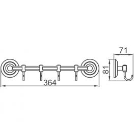 Крючок Ledeme L204-4 Хром