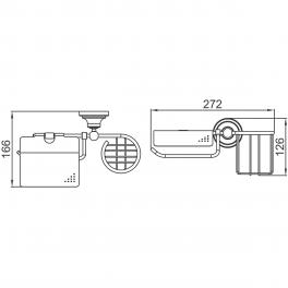 Держатель туалетной бумаги Ledeme L1403-1 Хром