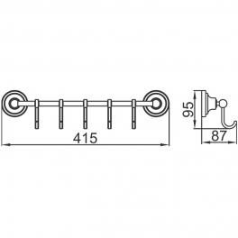 Крючок Ledeme L1405-5 Хром