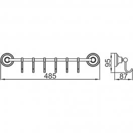 Крючок Ledeme L1405-6 Хром