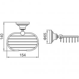 Мыльница Ledeme L1402-2 Хром