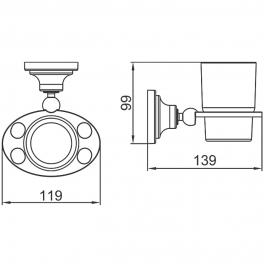 Стакан Ledeme L1406-1 Хром