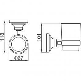 Стакан Ledeme L1406 Хром