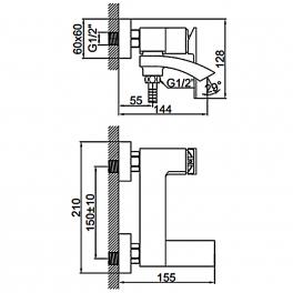 Смеситель для ванны Ledeme L3178U