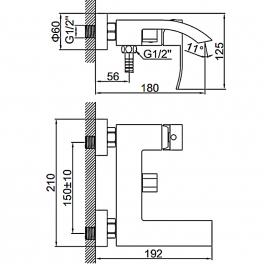 Смеситель для ванны Ledeme L73217