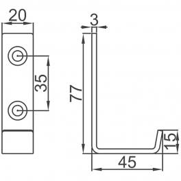 Крючок Ledeme L212-1