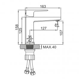 Смеситель для раковины Ledeme L1073