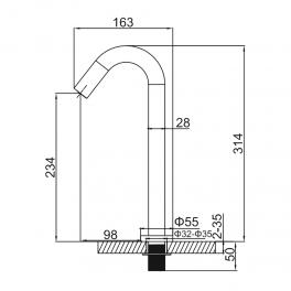 Смеситель для раковины Ledeme L1755-3