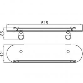 Полочка для ванной Ledeme L30107R