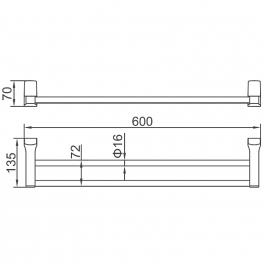 Прямой полотенцедержатель Ledeme L30309B
