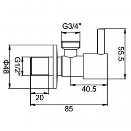 Запорный вентиль Ledeme LH507-3/4