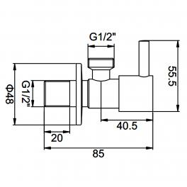 Запорный вентиль Ledeme LH507B-1/2