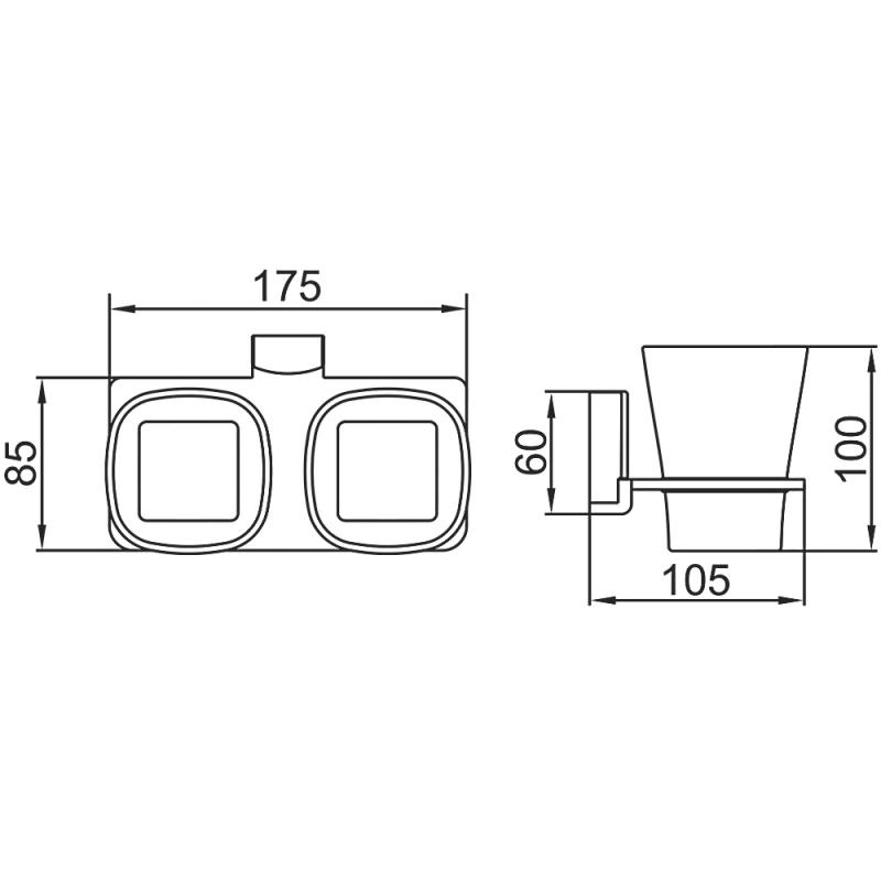 Стакан Ledeme L30308B