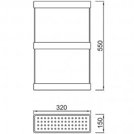 Пластиковая полка в ванную Ledeme L361-3