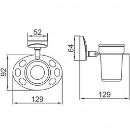 Стакан Ledeme L3306-1 Хром