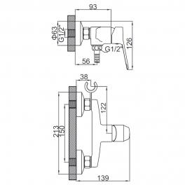Смеситель с гигиеническим душем Ledeme L5261