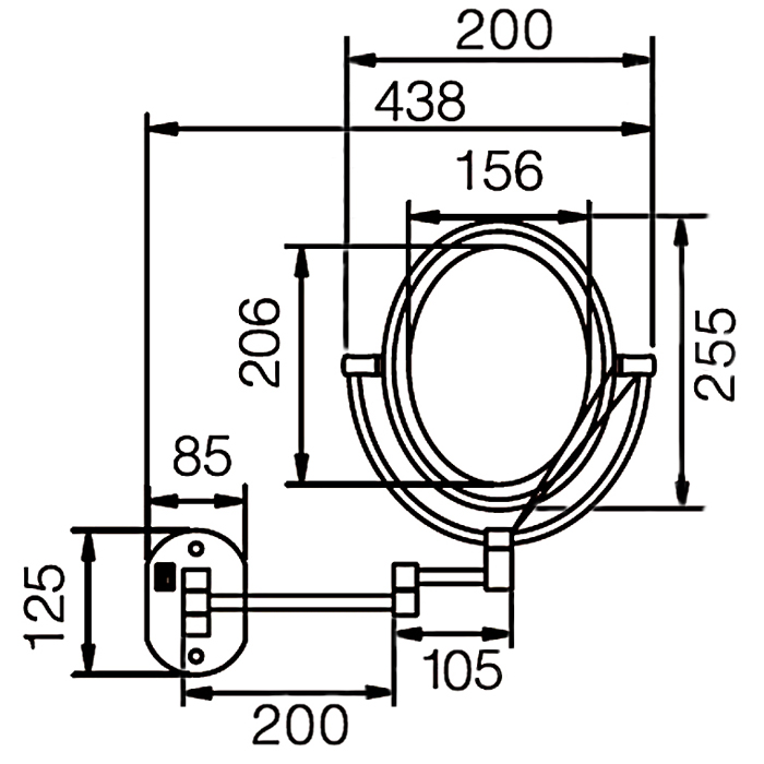 Зеркало косметическое Ledeme L6810D-7