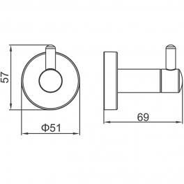Крючок Ledeme L71705B-1