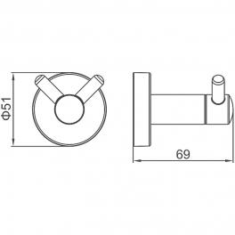 Крючок Ledeme L71705B-2